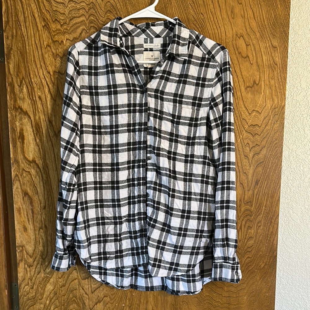 Black and White Plaid Shirt